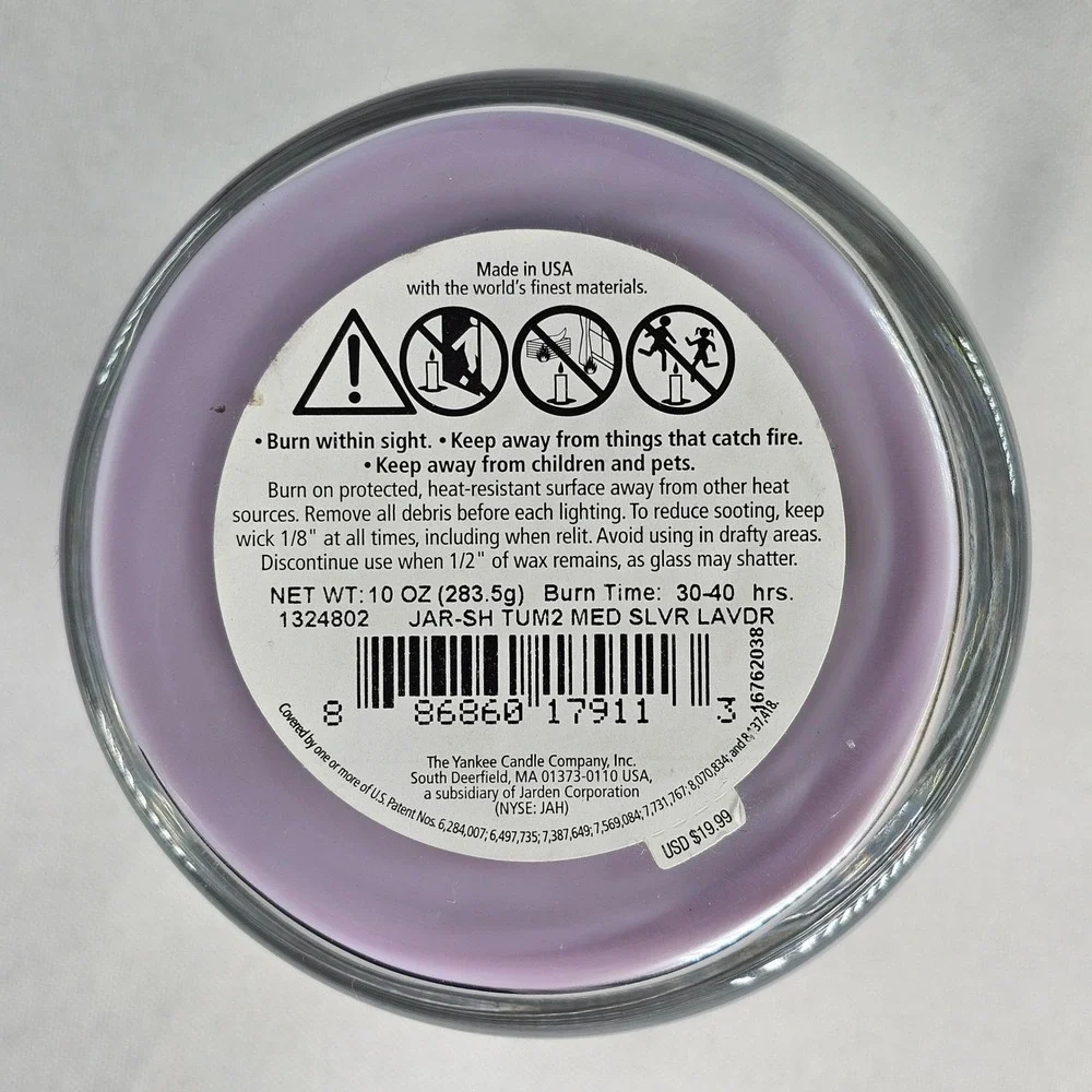 Yankee Candle Simply Home Silver Lavender 2-Wick Scented Jar Candle 10 oz NEW